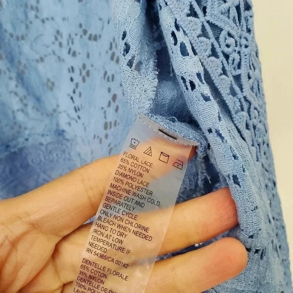 Alia blue lace  open cardigan - Picture 6 of 9